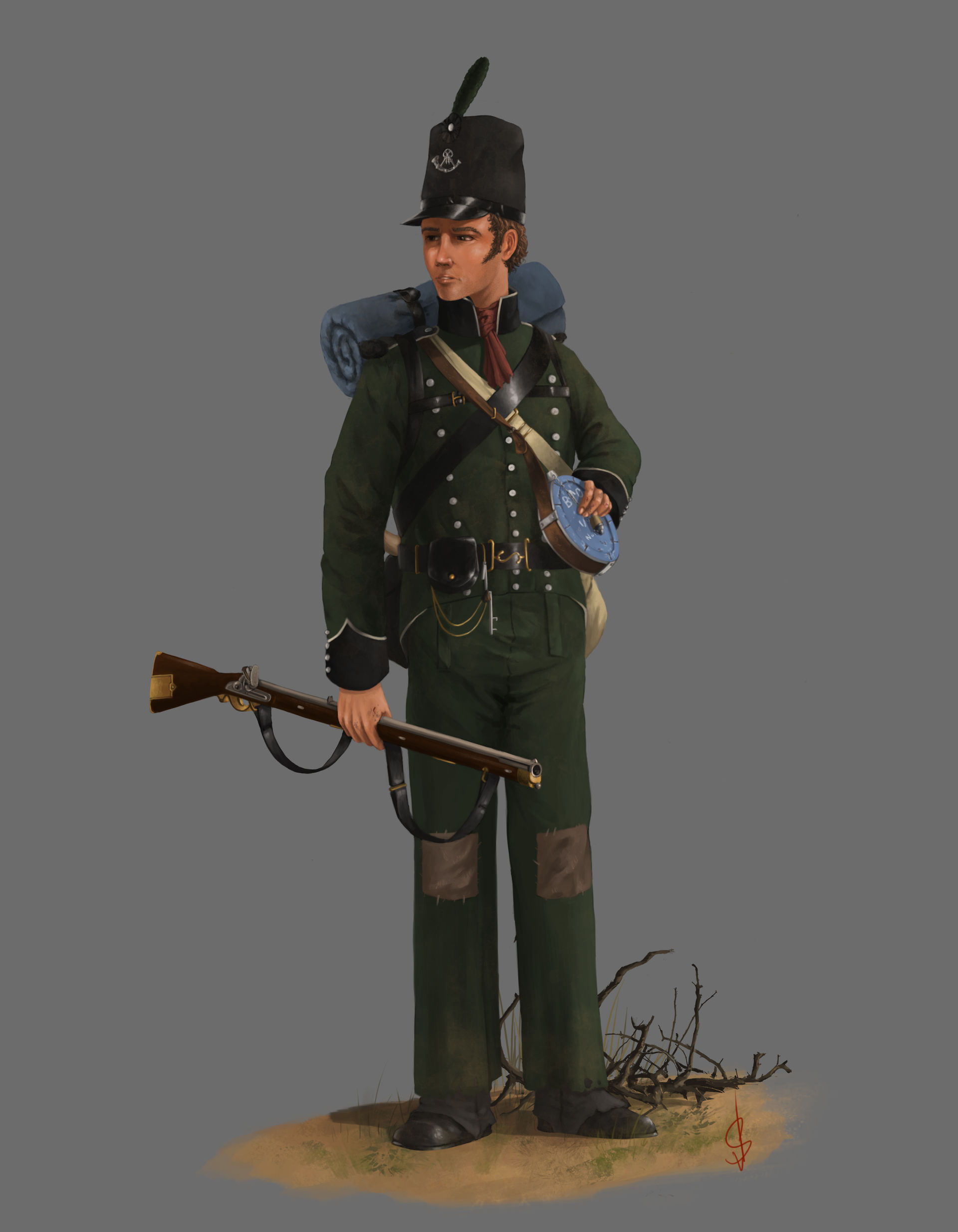95th Rifles Private by WojnaArt on DeviantArt