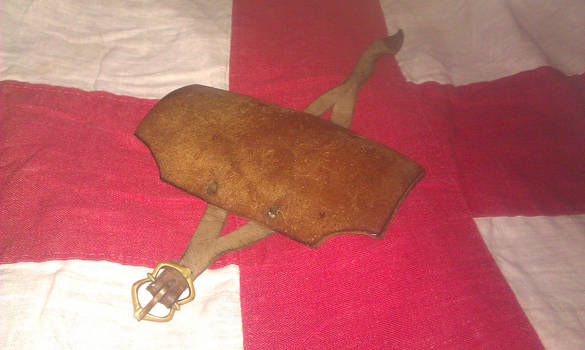 Medieval archery bracer, boiled leather