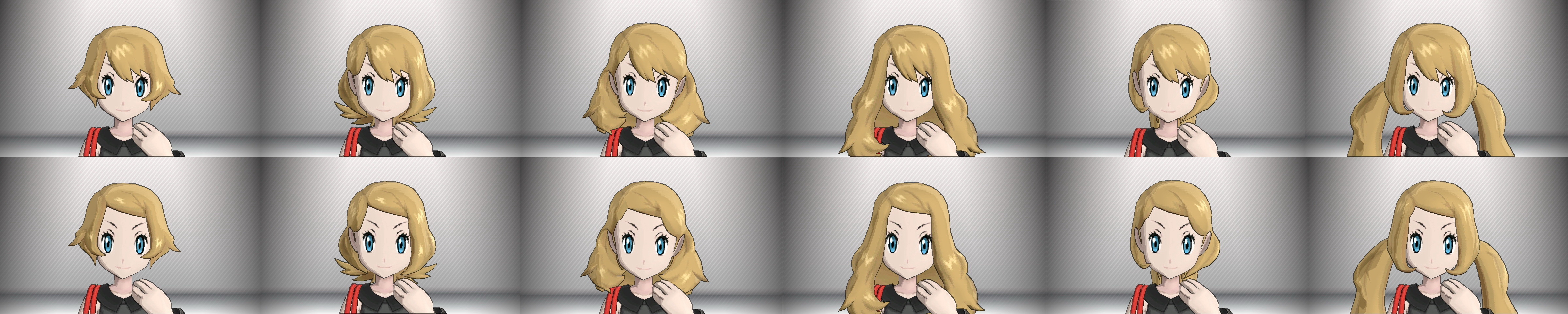 All Female Hair Style in Pokemon X and Y by edwinadibuana on DeviantArt
