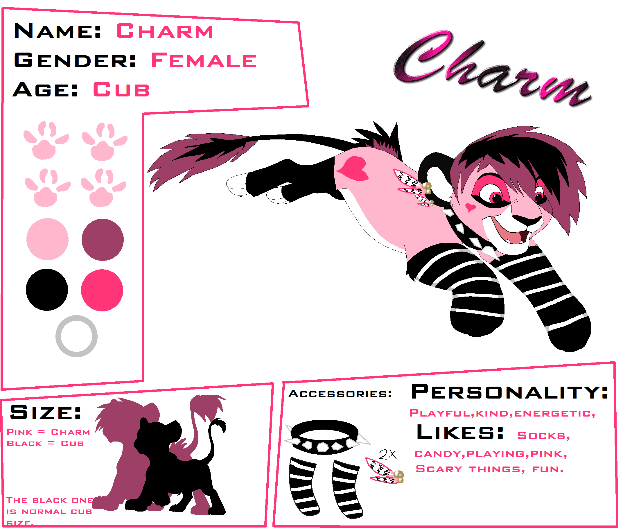 Charm reference sheet.