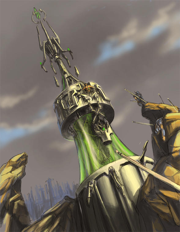 Watchman and his watch tower by Nightblue-art on DeviantArt