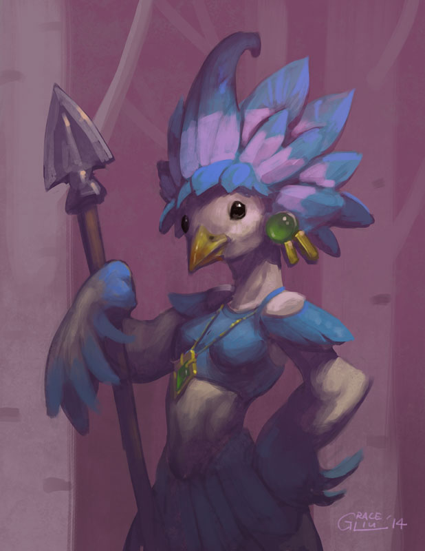 Avian Spearwoman