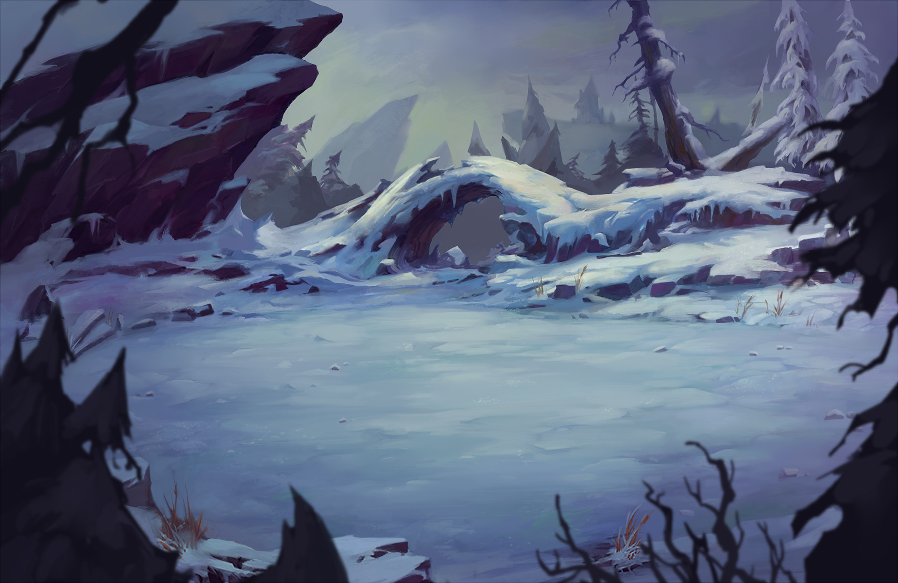 Battle Chasers Night War Background - Wintervein by Nightblue-art on  DeviantArt