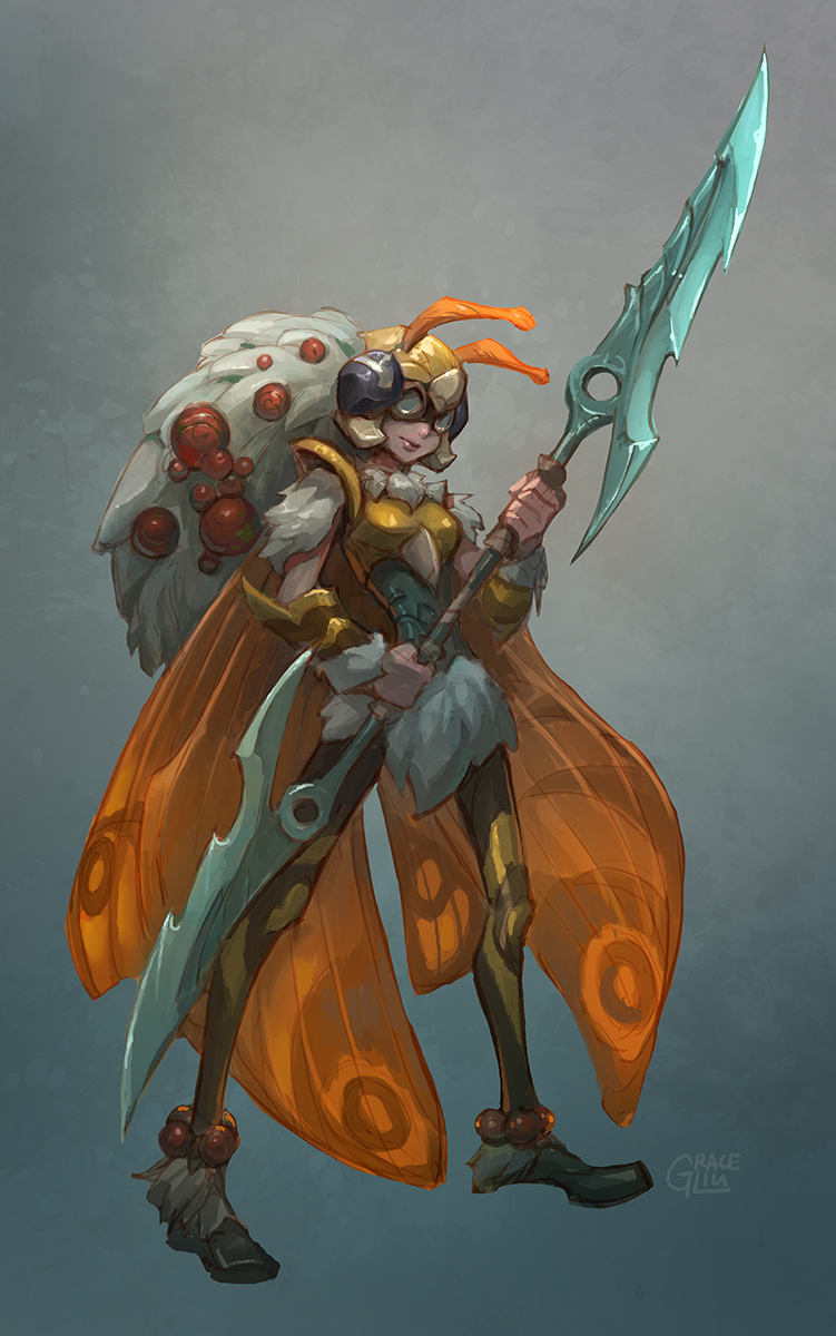 Moth Warrior by Nightblue-art on DeviantArt