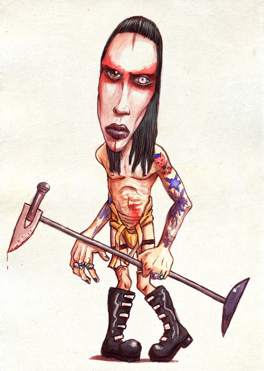 Mr Manson caricature