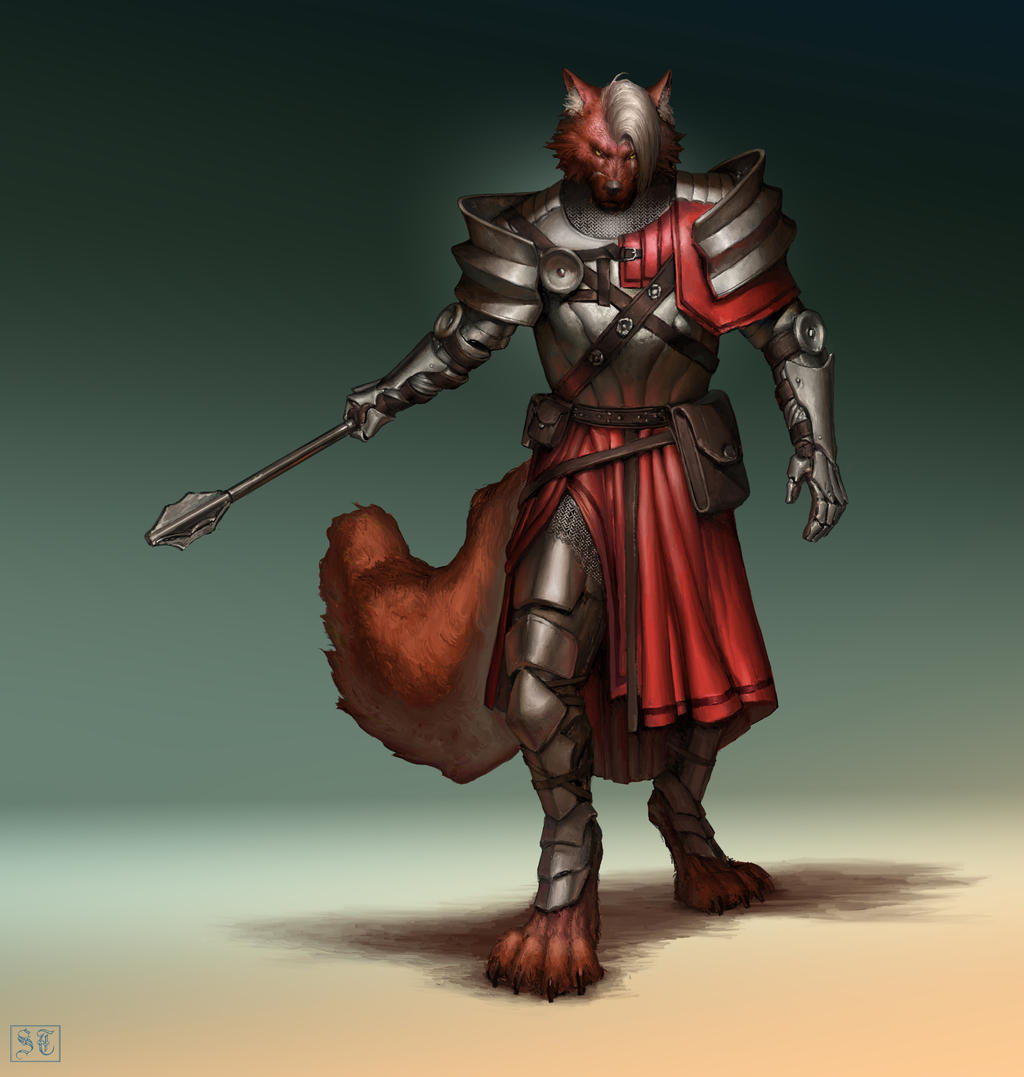 Red Command Wolf Warrior red wolf by Sacred-Templar on DeviantArt