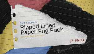 ripped lined paper png pack