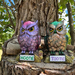 Hootie and Tootie Ceramic Owls
