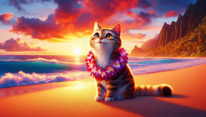 Cat Enjoying Her Trip to Hawaii!