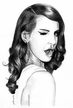 Lana Del Rey Pencil Drawing