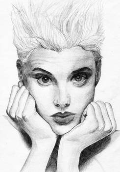 Agyness Deyn Pencil Drawing