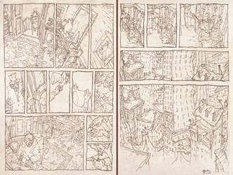 OLD DOUBLE PENCIL 3-4 pages