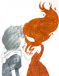 Finn and Flame Princess as Opposites