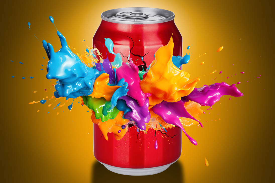 Soda Can With Exploding Ink by Deaneboy77 on DeviantArt