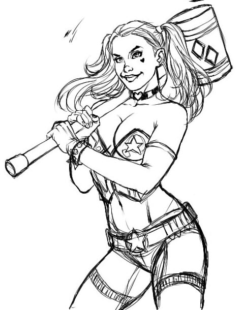 HARLEY QUINN 2, digital sketch !!!