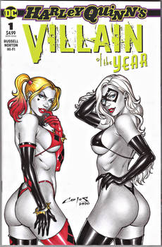 HARLEY QUINN and BLACK CAT(Blank cover commission)