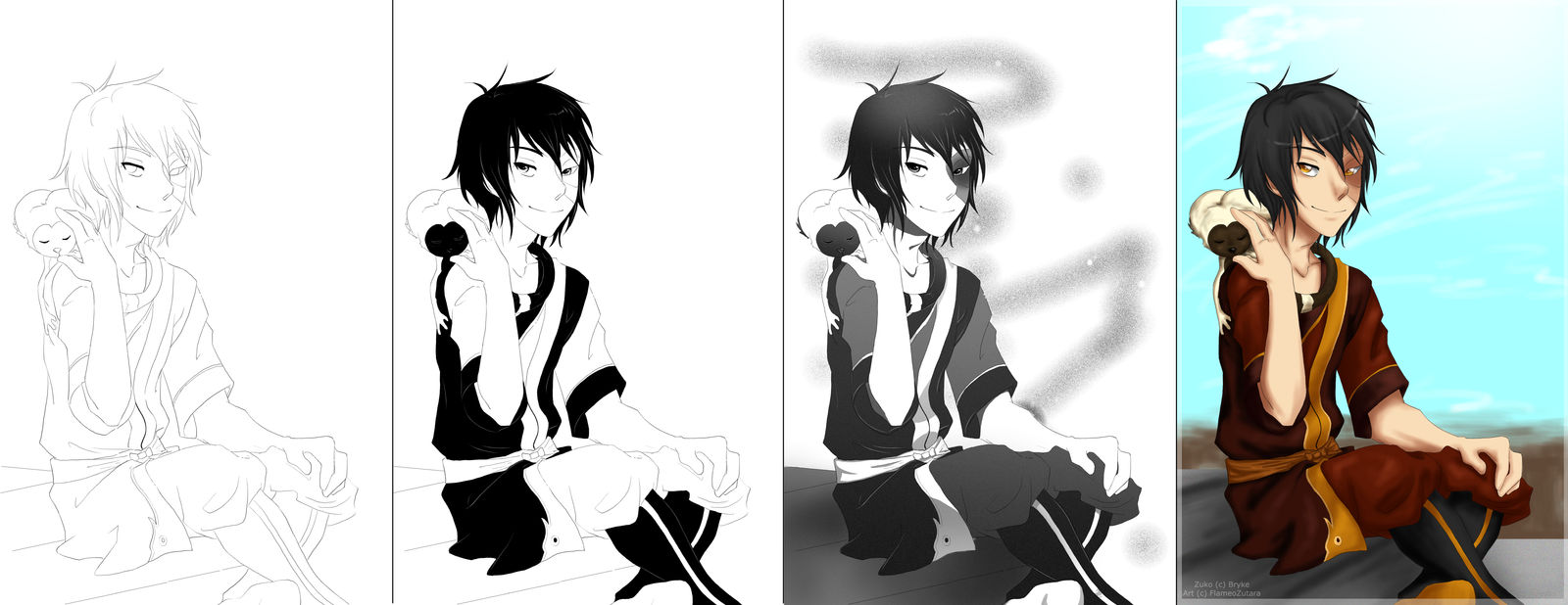 Full Body Commission Examples by FlameoZutara on DeviantArt