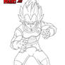 Vegeta Fnf lineart