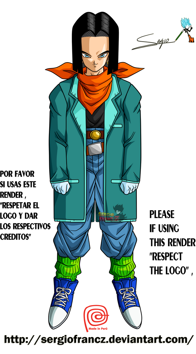 Android 17-Lapiz (Ranger clothing version DBZ) by SergioFrancZ on ...