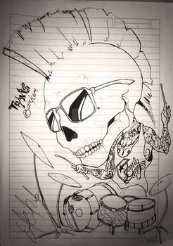 Travis Barker and skulls