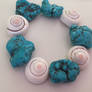 Seashell and Turquoise Bead Bracelet