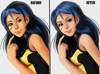 Miranda Before and After by Artgerm