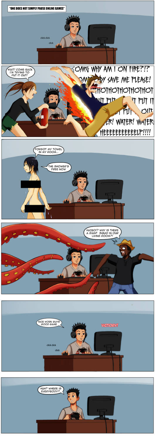 One does not simply pause online games by ZeroExile