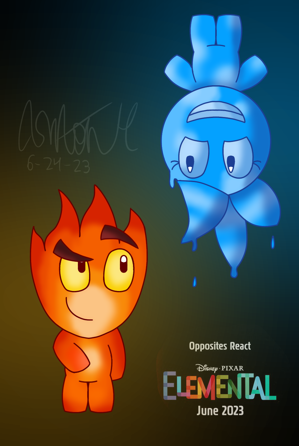 Fire Boy and Water Girl Poster Thingy by jadedpintobean on DeviantArt