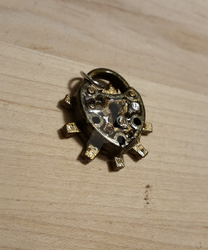 Bronze Lock and Gear Pendant