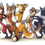 Foxes travel in conga lines