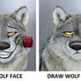 Draw Wolf Face