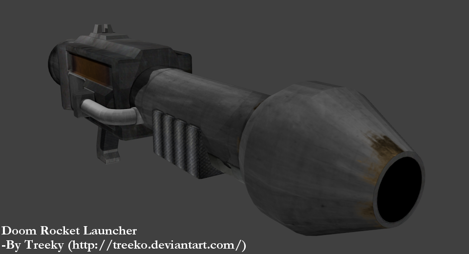 Doom Rocket Launcher 3D model view by Treeko on DeviantArt