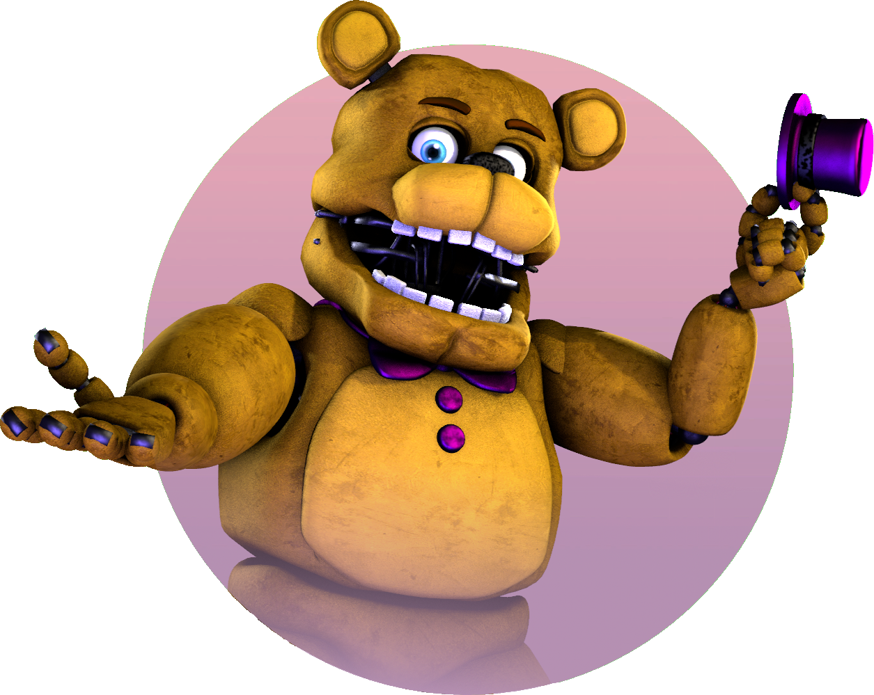 Fredbear Circular Portrait v3 by CynfulEntity on DeviantArt