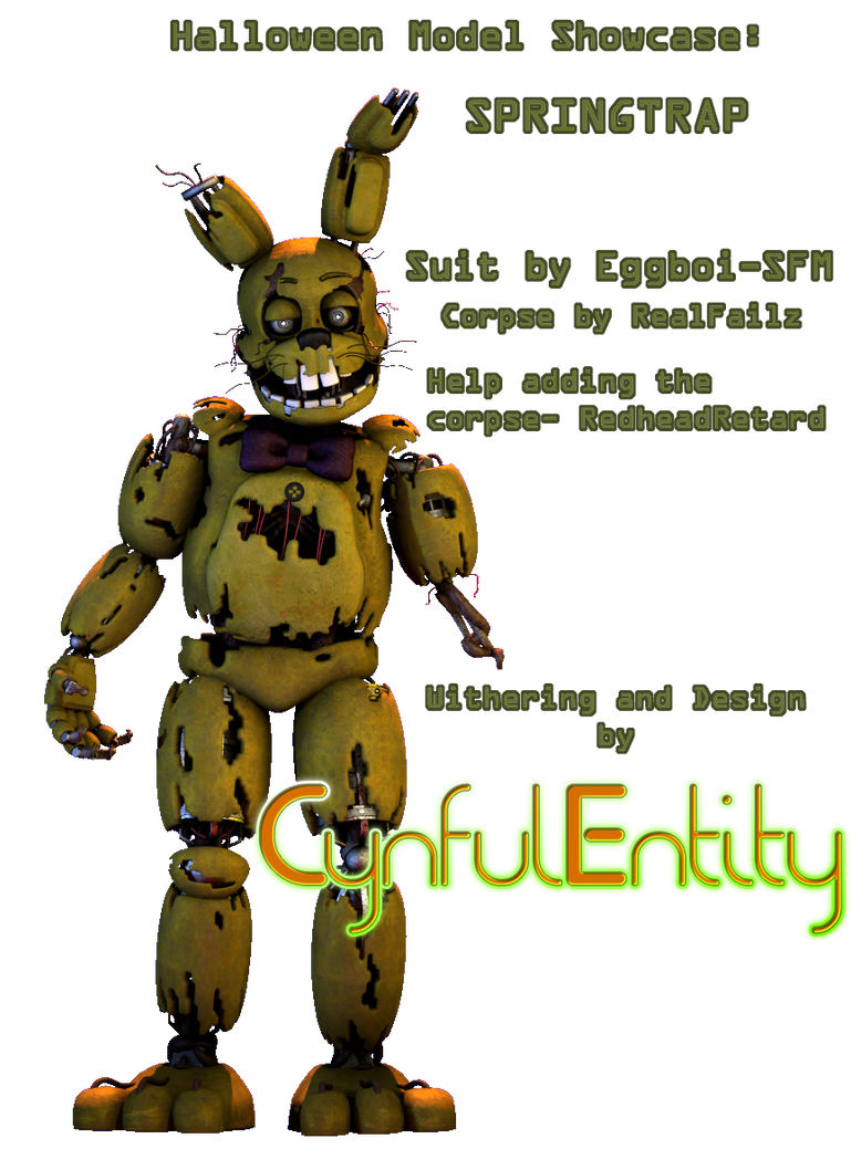 Springtrap Variants Model Showcase: Stylized Springtrap by CynfulEntity on DeviantArt