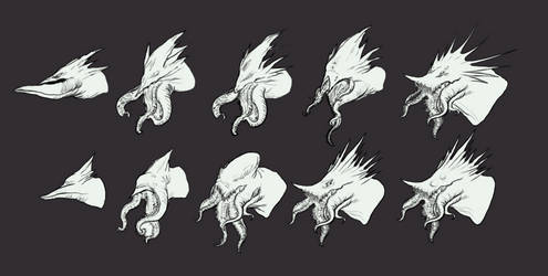 Creature Head Sketches