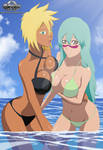 Nell and Harribel beach time by omega-deviant