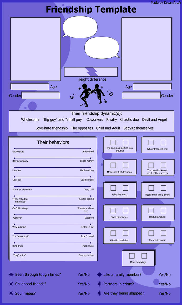 Friendship card template by DreamArtV on DeviantArt