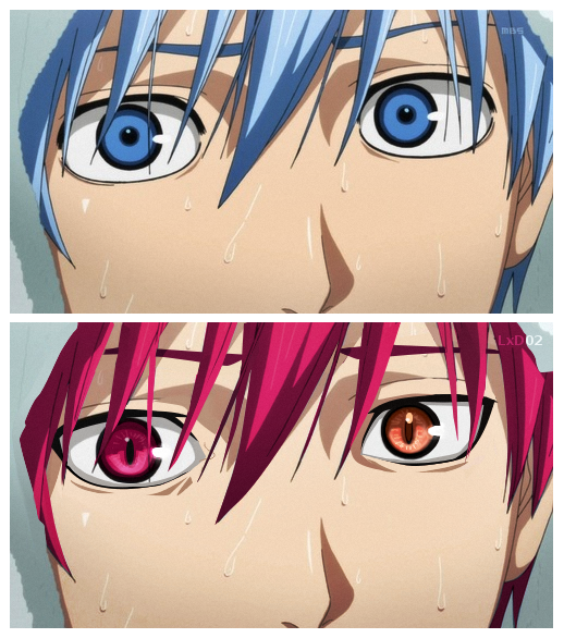 Kuroko and Akashi - Eye Comparison ( AkaKuro )