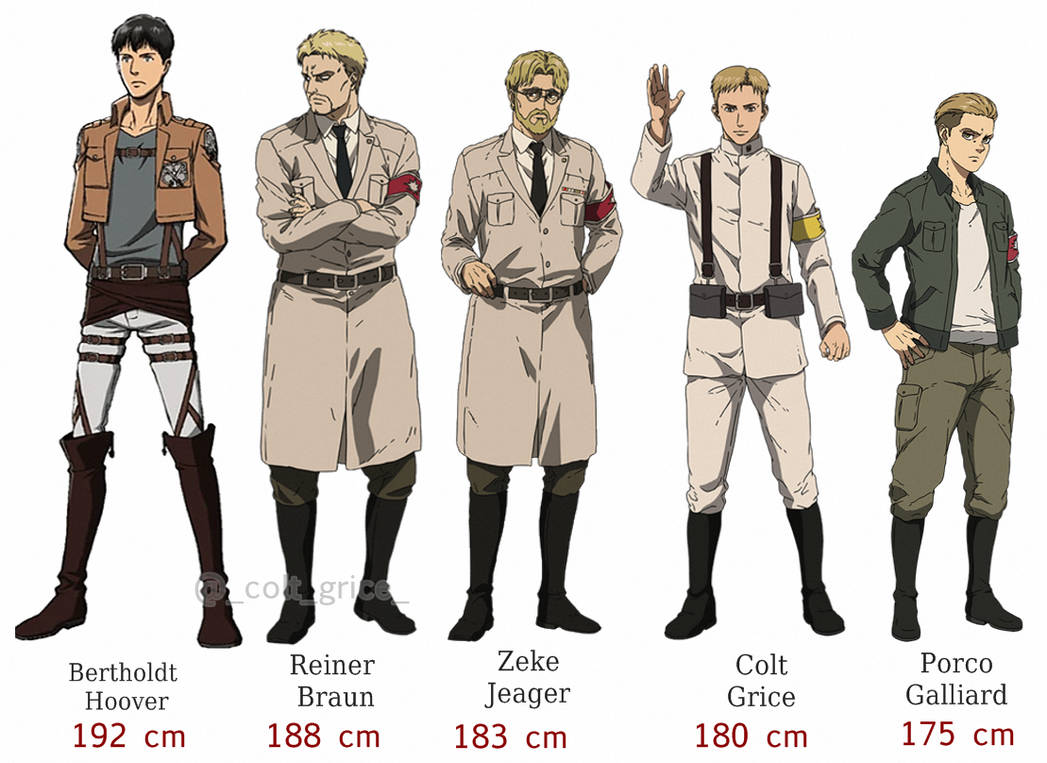Attack on Titan Warriors Unit Height by AuroraWGrice on DeviantArt