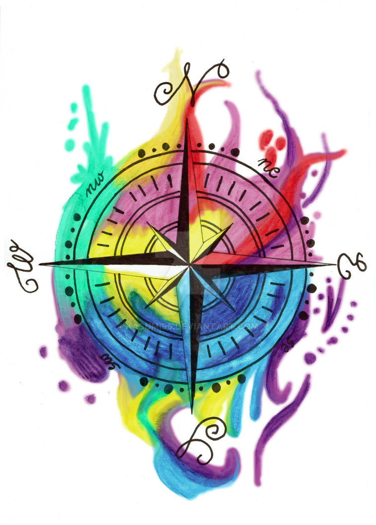 Compass With Color Colourful compass by kasumi96 on DeviantArt