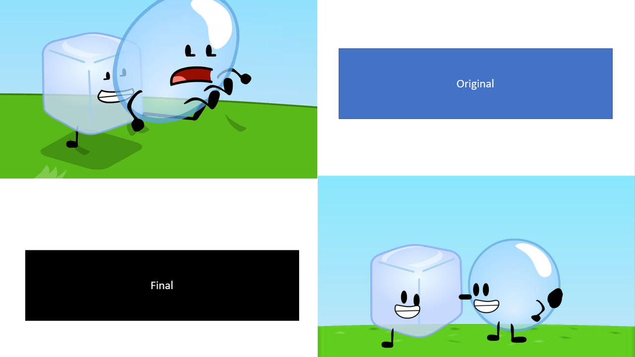 BFDI 1A Ice-Cube-Bub (Censored) Original and Final by IIFan789 on ...