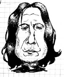 Rickmanesque Snape Caricature