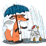 Marvin and Wilbur - rainy day