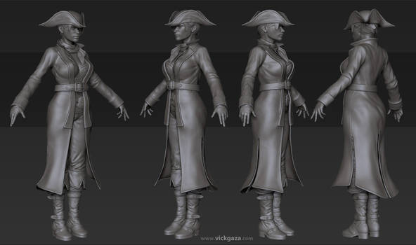 Pirate Girl - High Poly