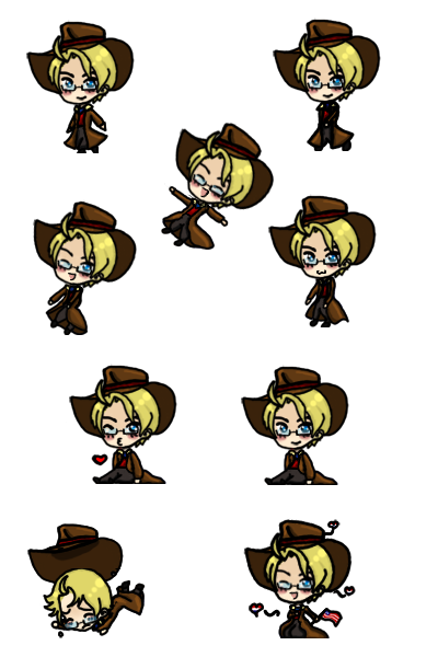 Hetalia: Cowboy America Shimeji Preview