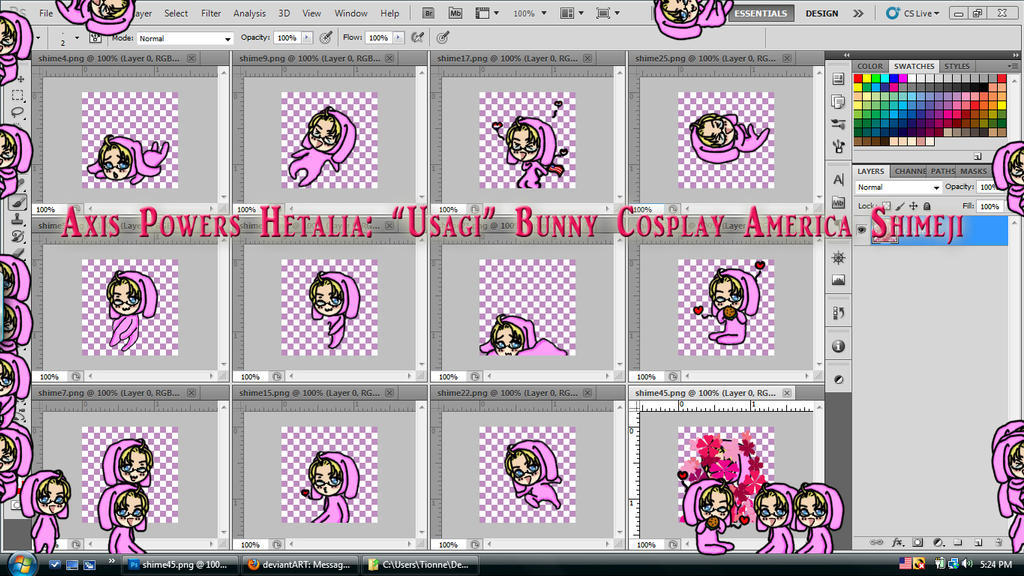 Hetalia: Bunny Cosplay America Shimeji Download