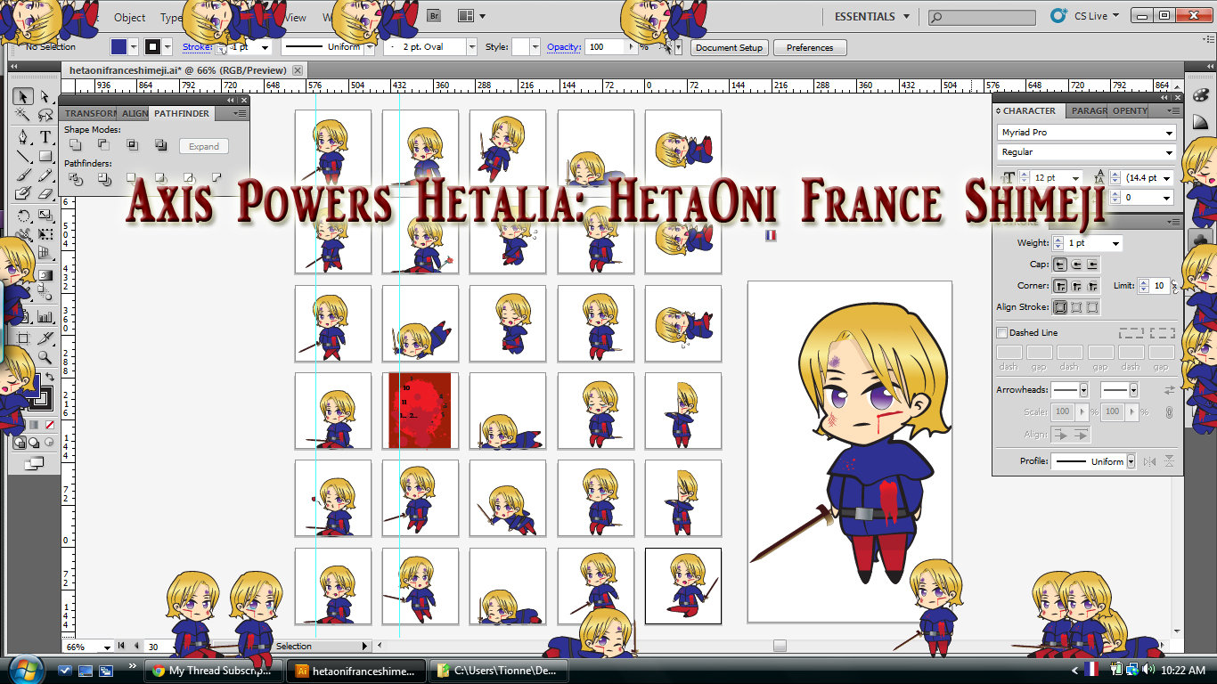 Hetalia: HetaOni France Shimeji Download v2