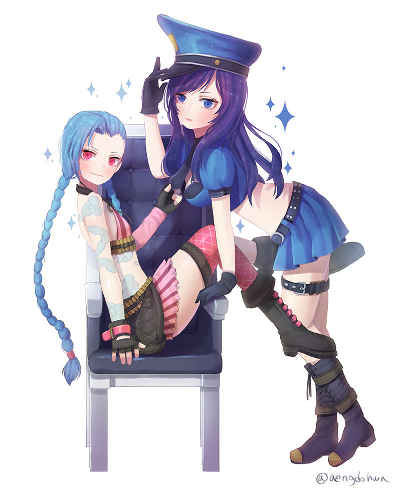 Jinx X Caitlyn By Cherryblosssomm On Deviantart