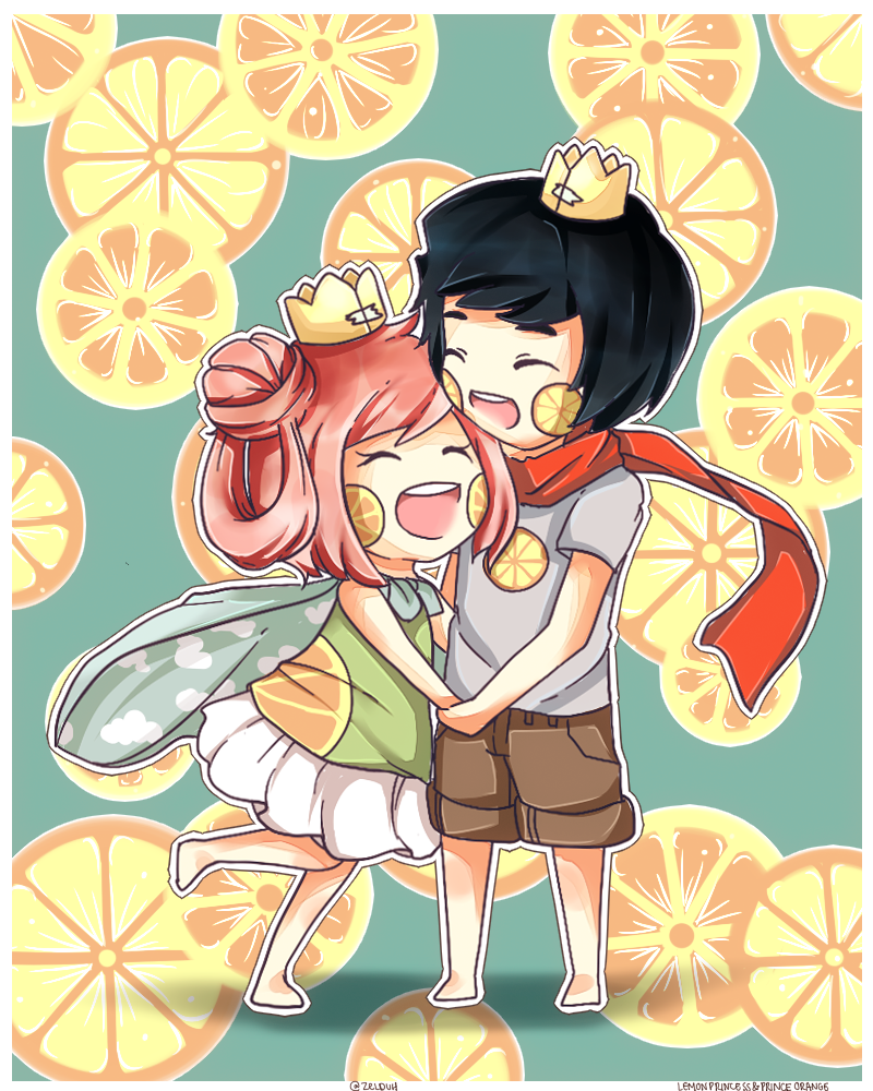 Post Card Ver. Lemon Princess and Prince Orange