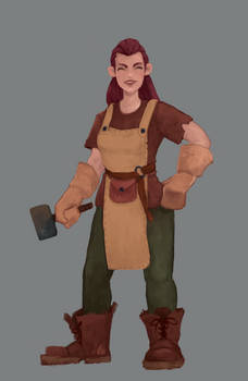 girl blacksmith